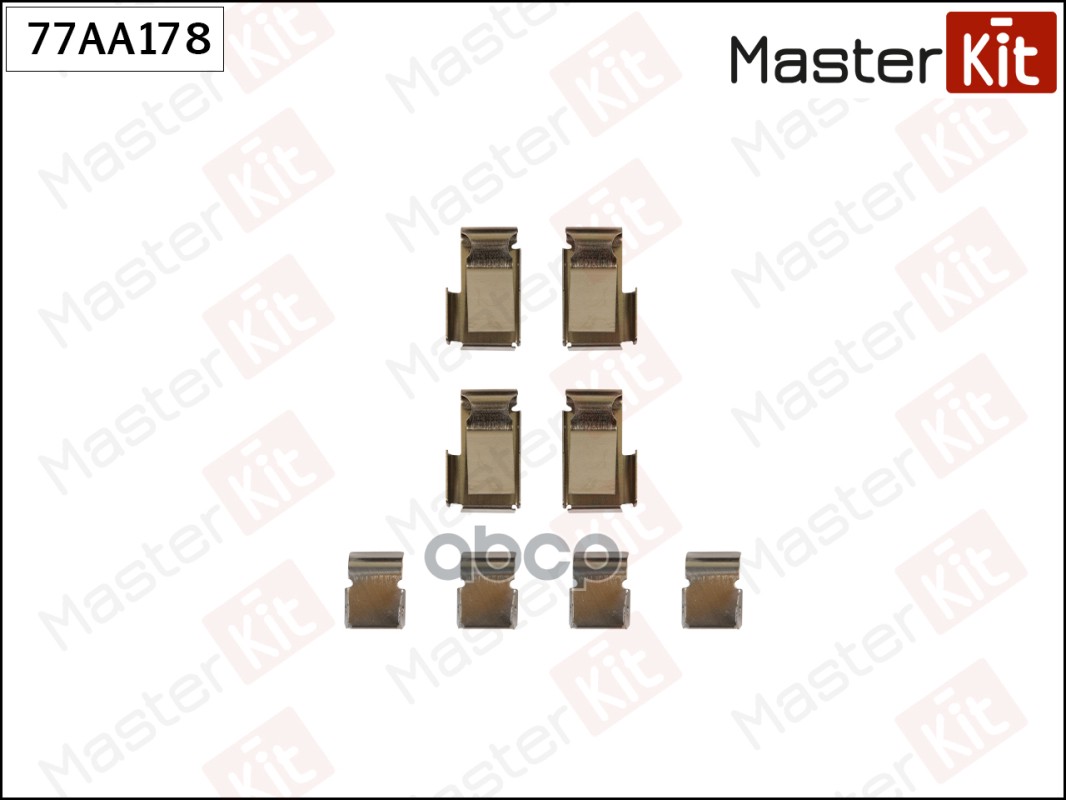 Ремкомплект Крепления Тормозных Колодок | Зад Прав/Лев | MasterKit арт. 77AA178