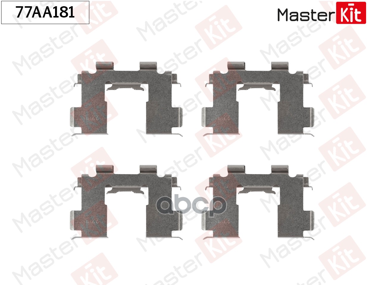 Комплект установочный тормозных колодок Nissan Almera I(N15) 95-01 MasterKit арт. 77AA181