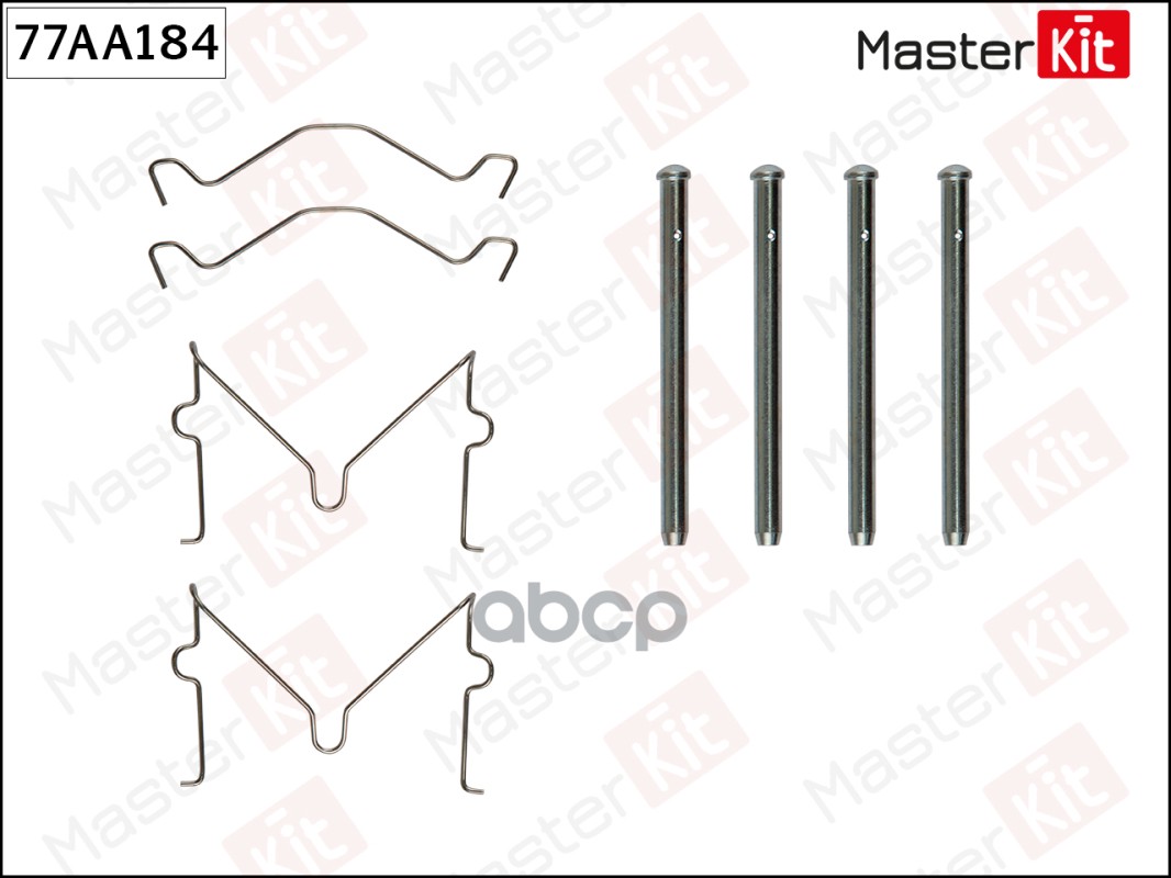 77AA184 Комплект установочный тормозных колодок Kia RIO (DC_) 2000 - 2005 MasterKit арт. 77aa184