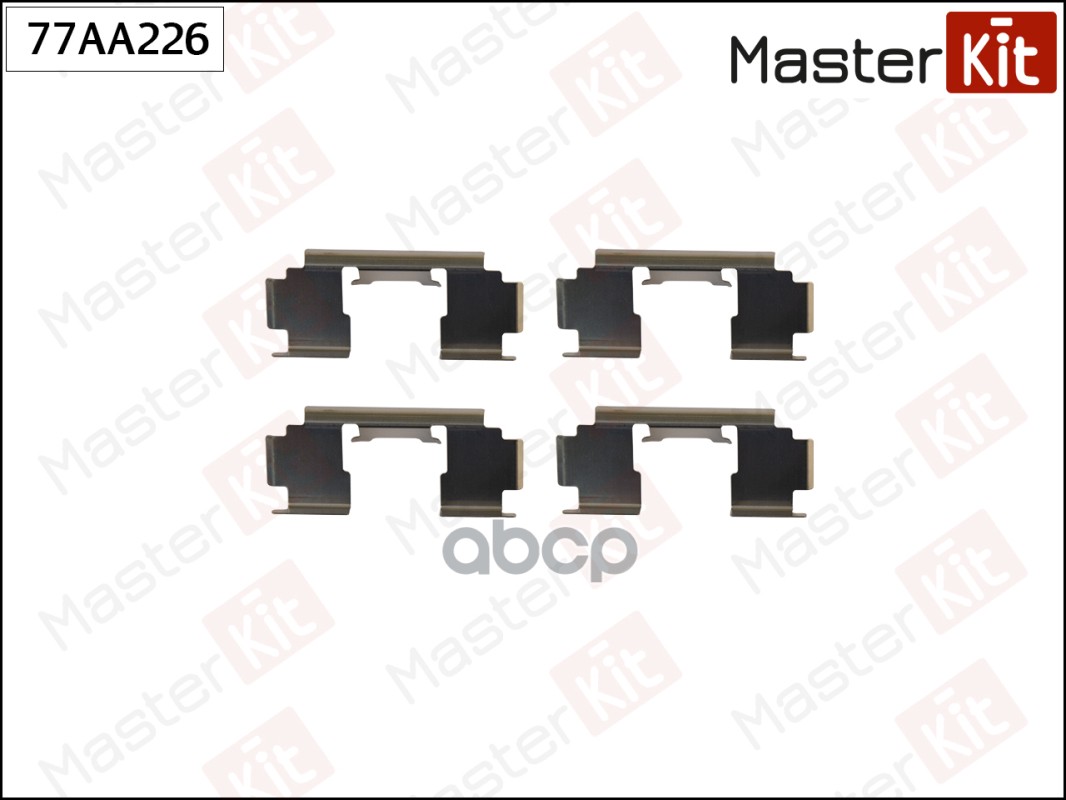 Комплект установочный тормозных колодок Honda Civic VII(ES,ET) 00-06,Rover 45(RT) 00-05 MasterKit арт. 77AA226