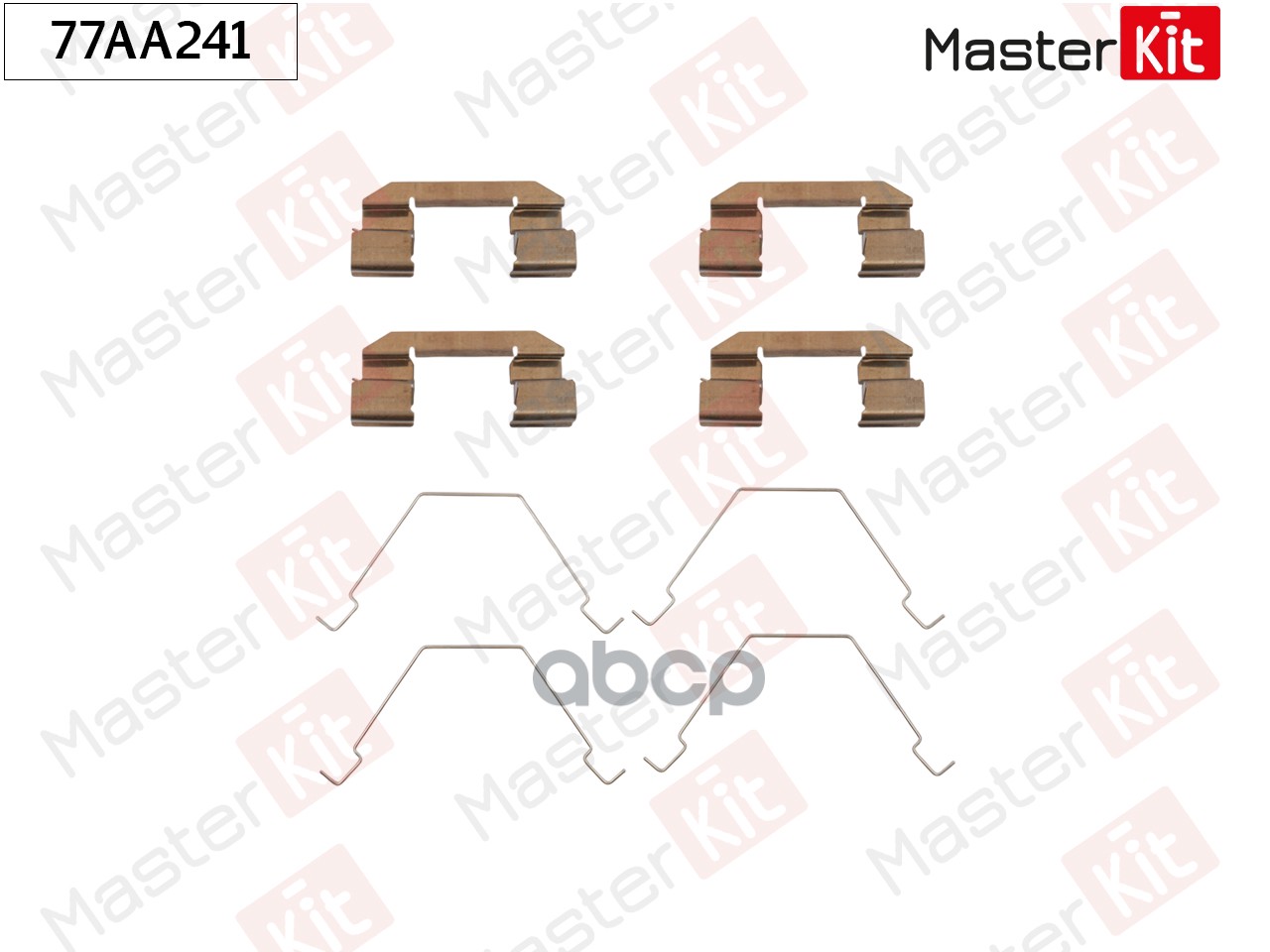 Комплект установочный тормозных колодок Mazda 323 F VI(BJ),626 V(GF) 97-04 MasterKit арт. 77AA241