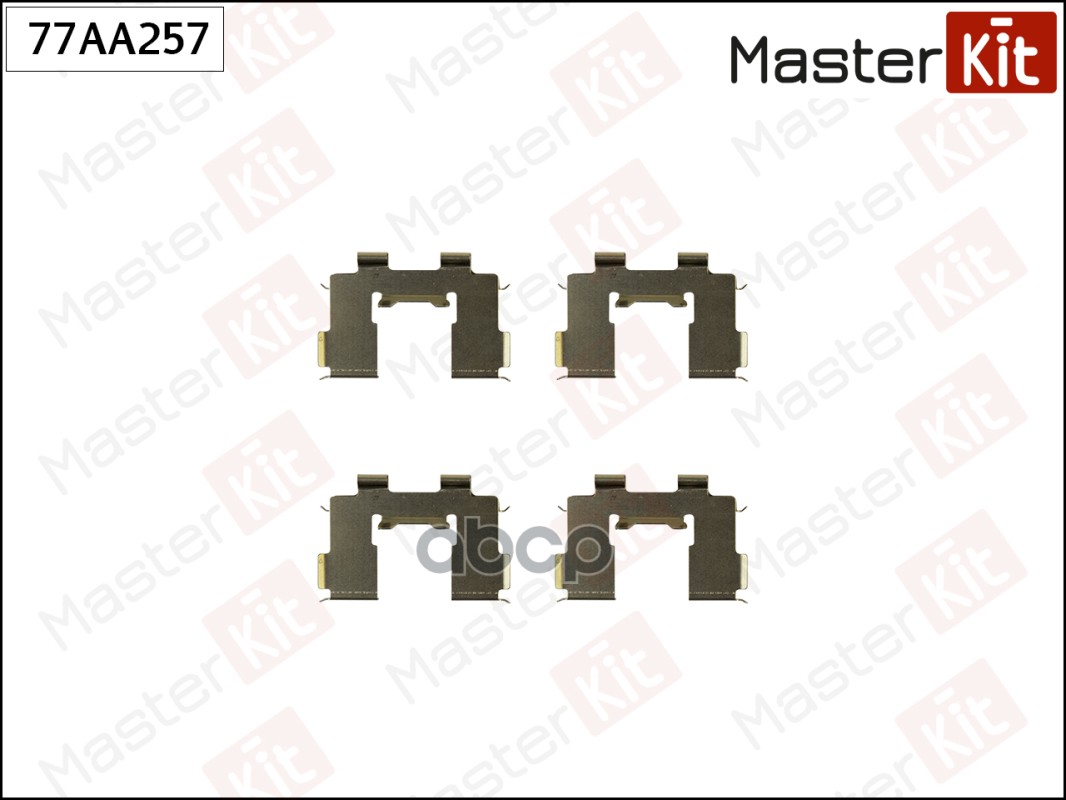 Комплект установочный тормозных колодок Hyundai H-1,Starex(A1) 97-,Kia Sorento I(JC) 02- MasterKit арт. 77AA257