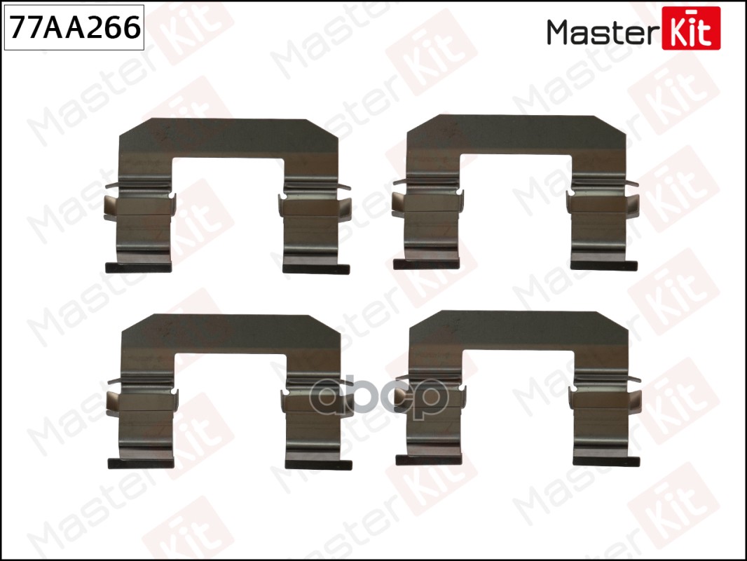 77AA266 Комплект установочный тормозных колодок Kia SORENTO I (JC) 2002 - MasterKit арт. 77aa266