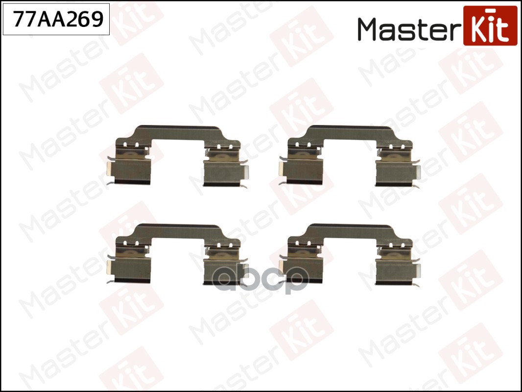 Комплект установочный тормозных колодок Renault KANGOO / GRAND KANGOO (KW0/1_) 2008 - 77AA269 MasterKit арт. 77AA269