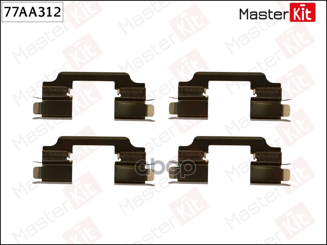 Комплект установочный тормозных колодок Honda CIVIC VIII седан (FD, FA) 2005 - 77AA312 MasterKit арт. 77AA312