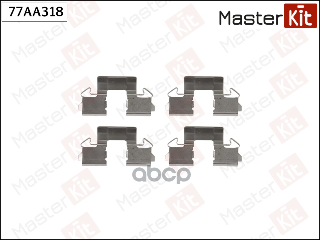 Комплект установочный тормозных колодок Mitsubishi Lancer VI(CJ-CP_),Carisma(DA_) 95-06 MasterKit арт. 77AA318