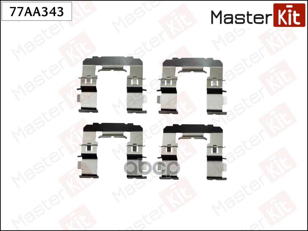 77AA343 Комплект установочный тормозных колодок  перед. Subaru FORESTER (SH_) 2007 -  LEGACY V (BM) MasterKit арт. 77aa343