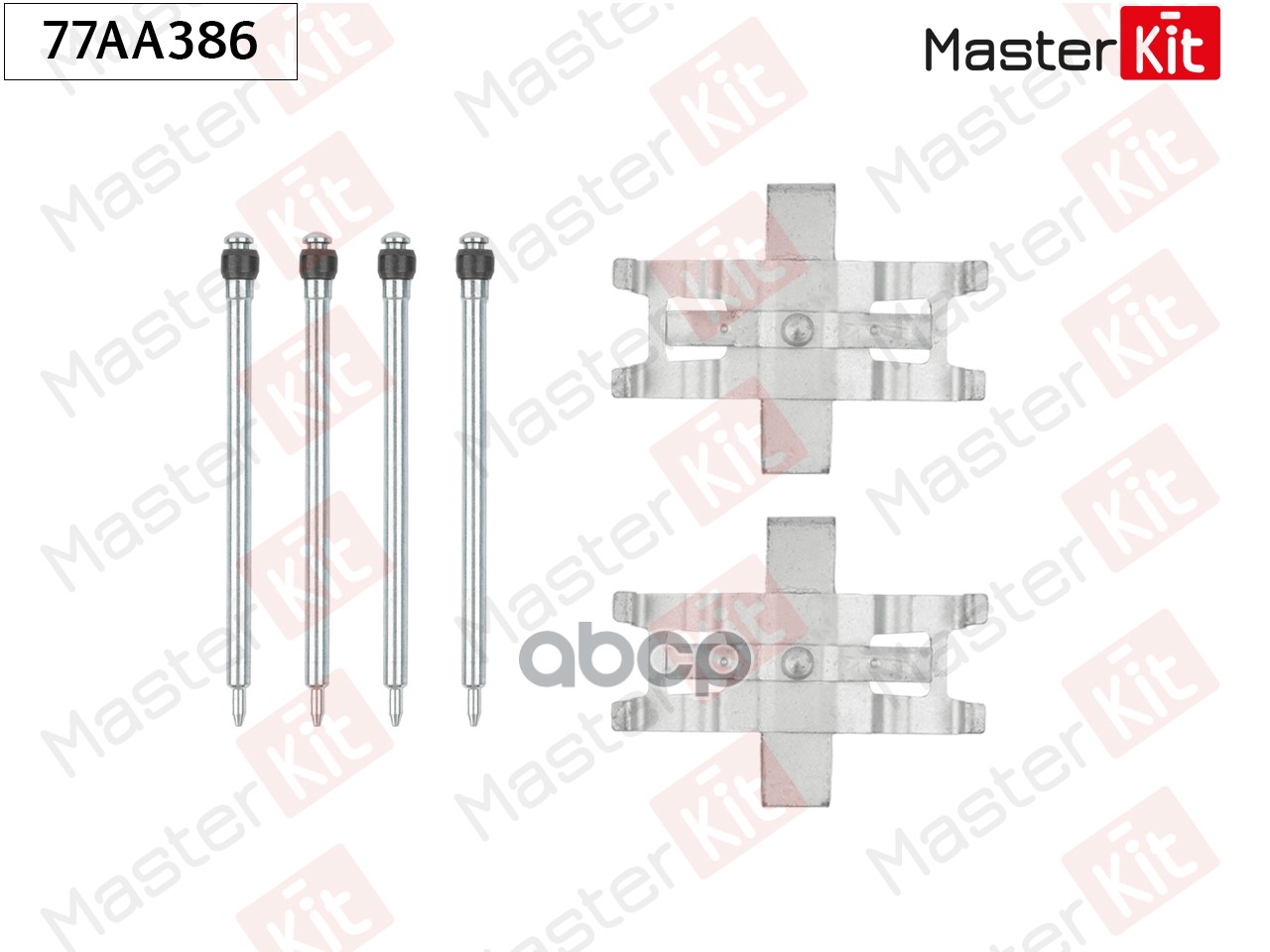 Комплект установочный тормозных колодок Mercedes-Benz E-CLASS (W210) 1995 - 2003 77AA386 MasterKit арт. 77AA386