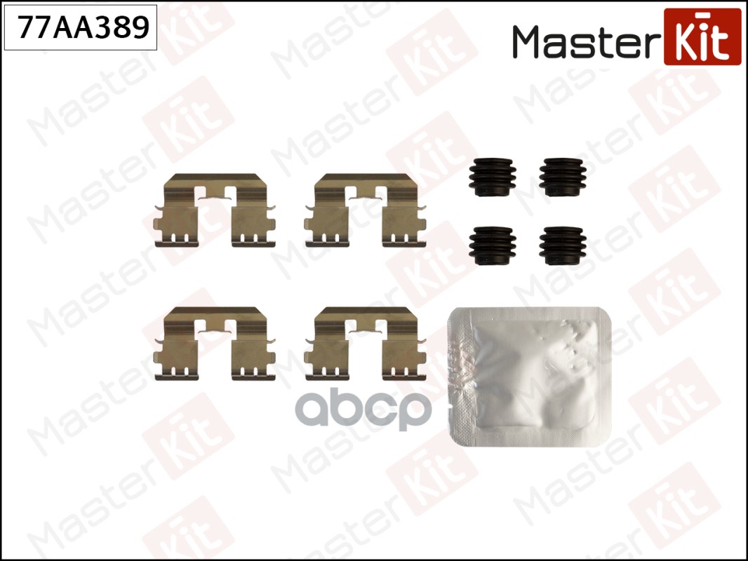 Комплект установочный тормозных колодок Honda ACCORD VIII (CU) 2008 - MasterKit арт. 77AA389