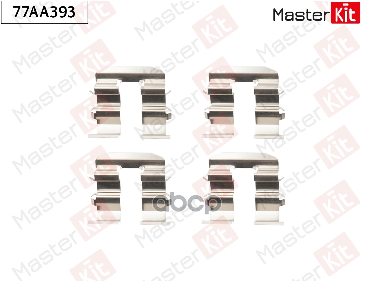 Комплект установочный тормозных колодок Hyundai i20 (PB, PBT) 2008 - 77AA393 MasterKit арт. 77AA393