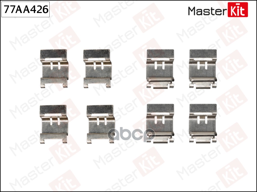 Комплект установочный тормозных колодок Toyota COROLLA седан (_E18_, ZRE1_) 2013 - MasterKit арт. 77AA426