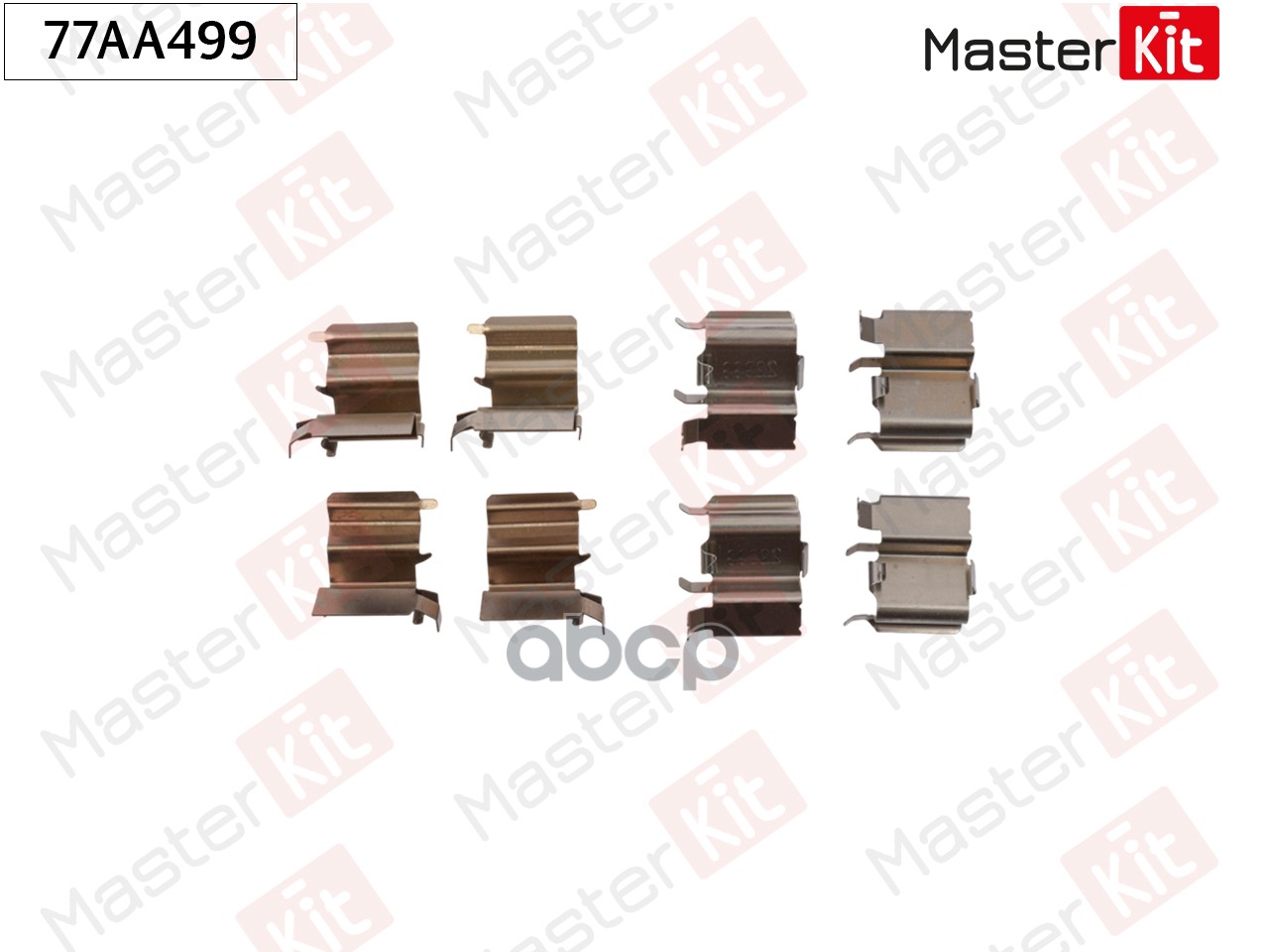 Комплект установочный тормозных колодок Lexus LX 97-08,Toyota Land Cruiser 100(_J1_) 98-08 MasterKit арт. 77AA499