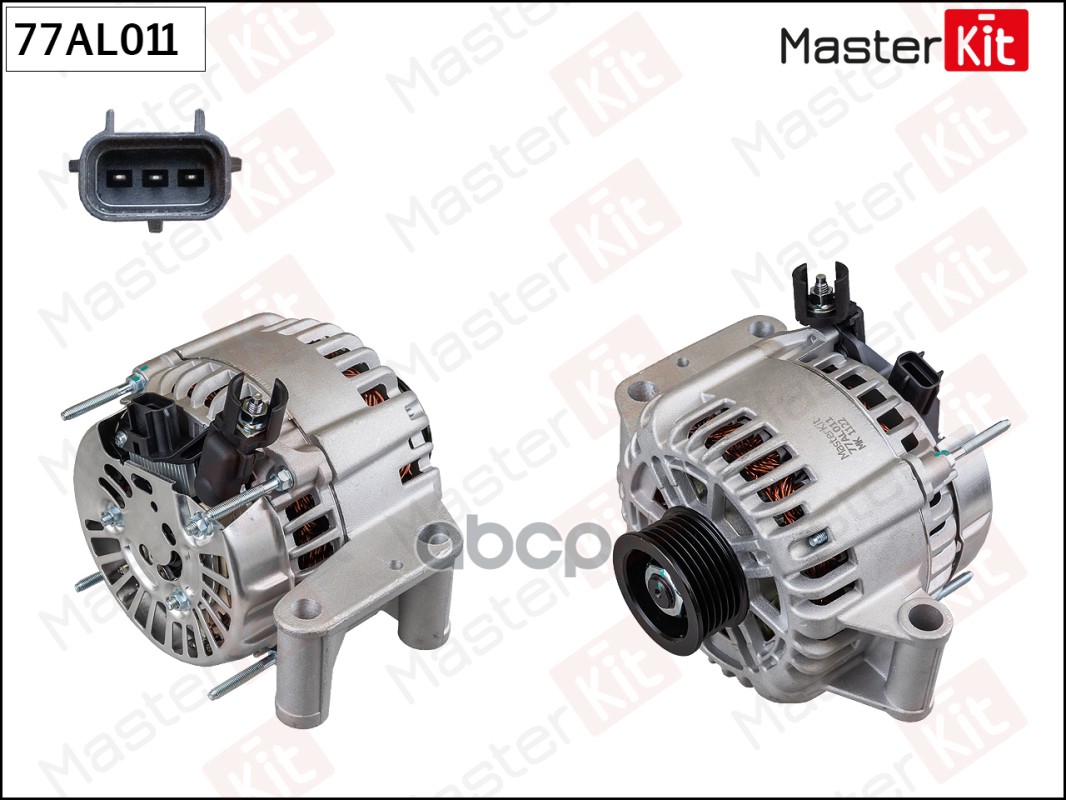 Генератор Ford Focus II(DB_,FCH,DH),Mondeo III(B4Y) 00-,Jaguar X-Type(X400) 01-09 (14V,90A) MasterKit арт. 77AL011