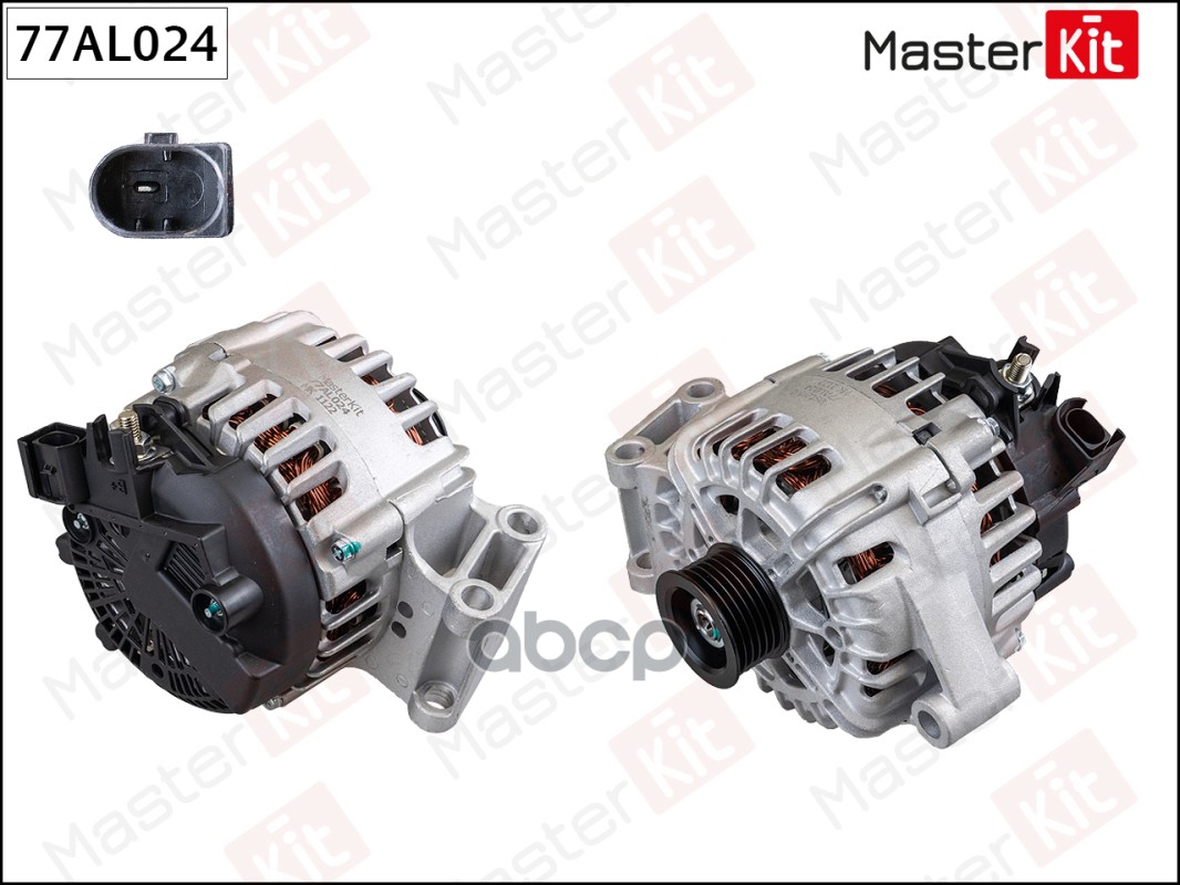 Генератор Ford B-Max(JK),Fiesta VI(CB1,CCN),Focus III(BM_,BL),Mondeo IV(BA7) 07- (14V,120A) MasterKit арт. 77AL024