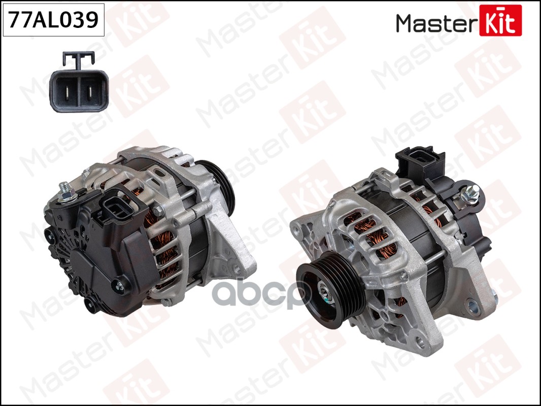 Генератор Hyundai Elantra(MD,UD),i20(PB,PBT) 08-,Kia Ceed(JD),Soul(AM) 09- (14V,90A) MasterKit арт. 77AL039