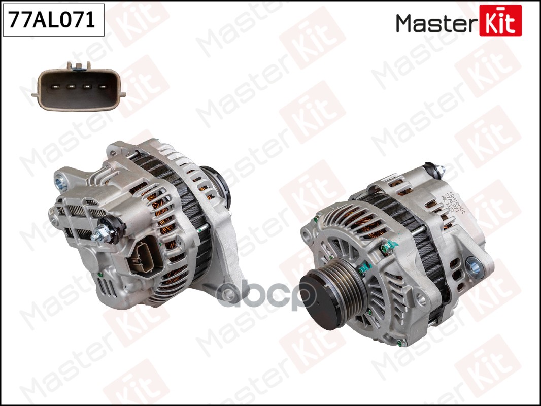 77AL071 Генератор MITSUBISHI ASX/LANCER/OUTLANDER (14V 120A) MasterKit арт. 77al071