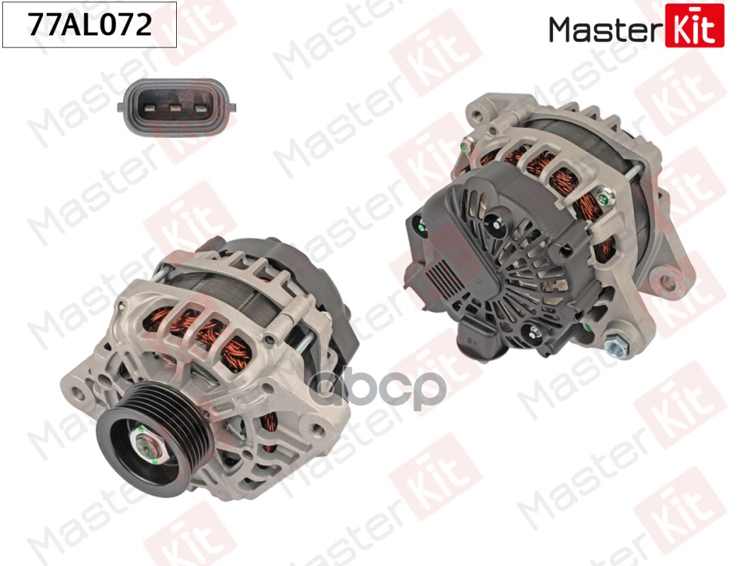 77AL072 Генератор HYUNDAI SOLARIS  KIA RIO 17-> (14V 90A) MasterKit арт. 77al072