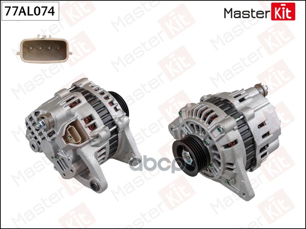Генератор Mitsubishi Colt V(CJ_,CP_),Lancer VI(CJ_,CP_) 95-04 (12V,80A) MasterKit арт. 77AL074