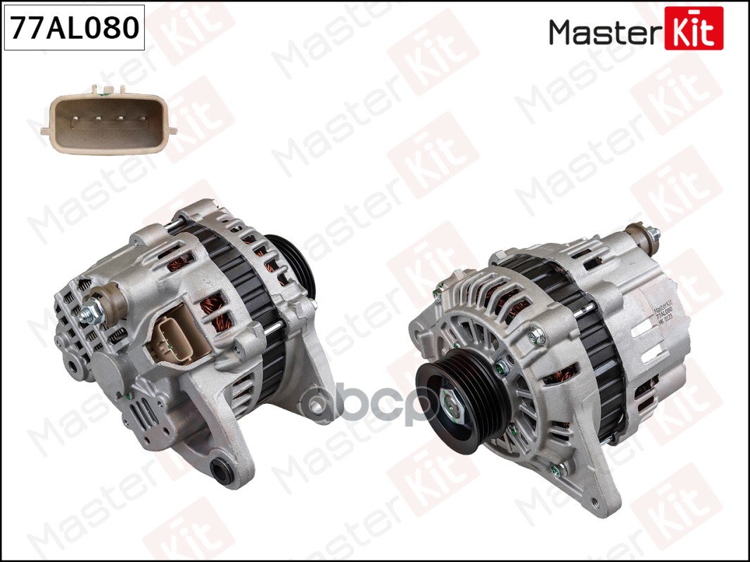 Генератор Mitsubishi Colt V(CJ_,CP_),Lancer VI(CJ_,CP_) 95-04 (12V,85A) MasterKit арт. 77AL080