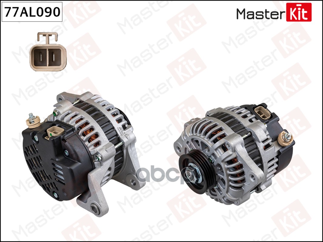 Генератор Kia Rio(DC_),Shuma II(FB),Cerato(LD),Sephia(FA) 95-05 (14V,80A) MasterKit арт. 77AL090