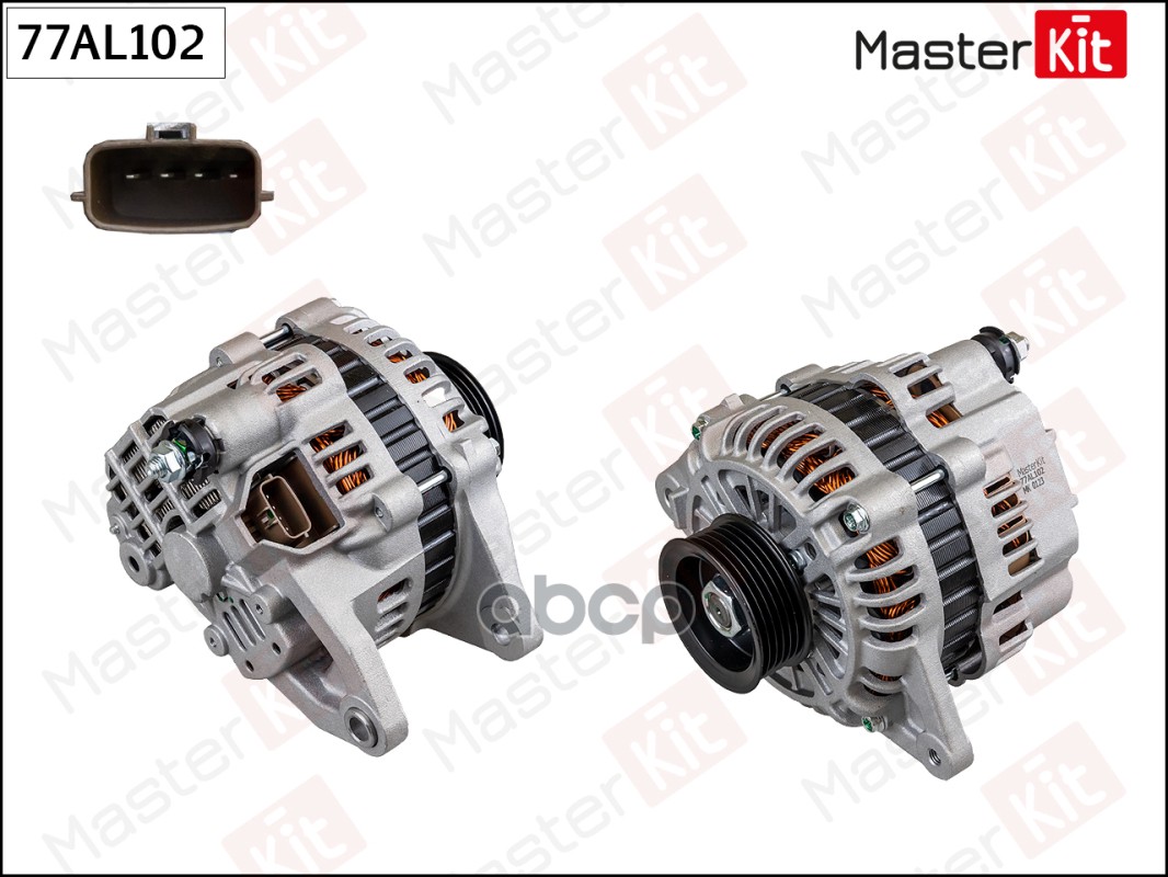 Генератор Mitsubishi L200,Triton(KA_T,KB_T),Pajero Sport II(KH_,KG_) 04- (14V,120A) MasterKit арт. 77AL102