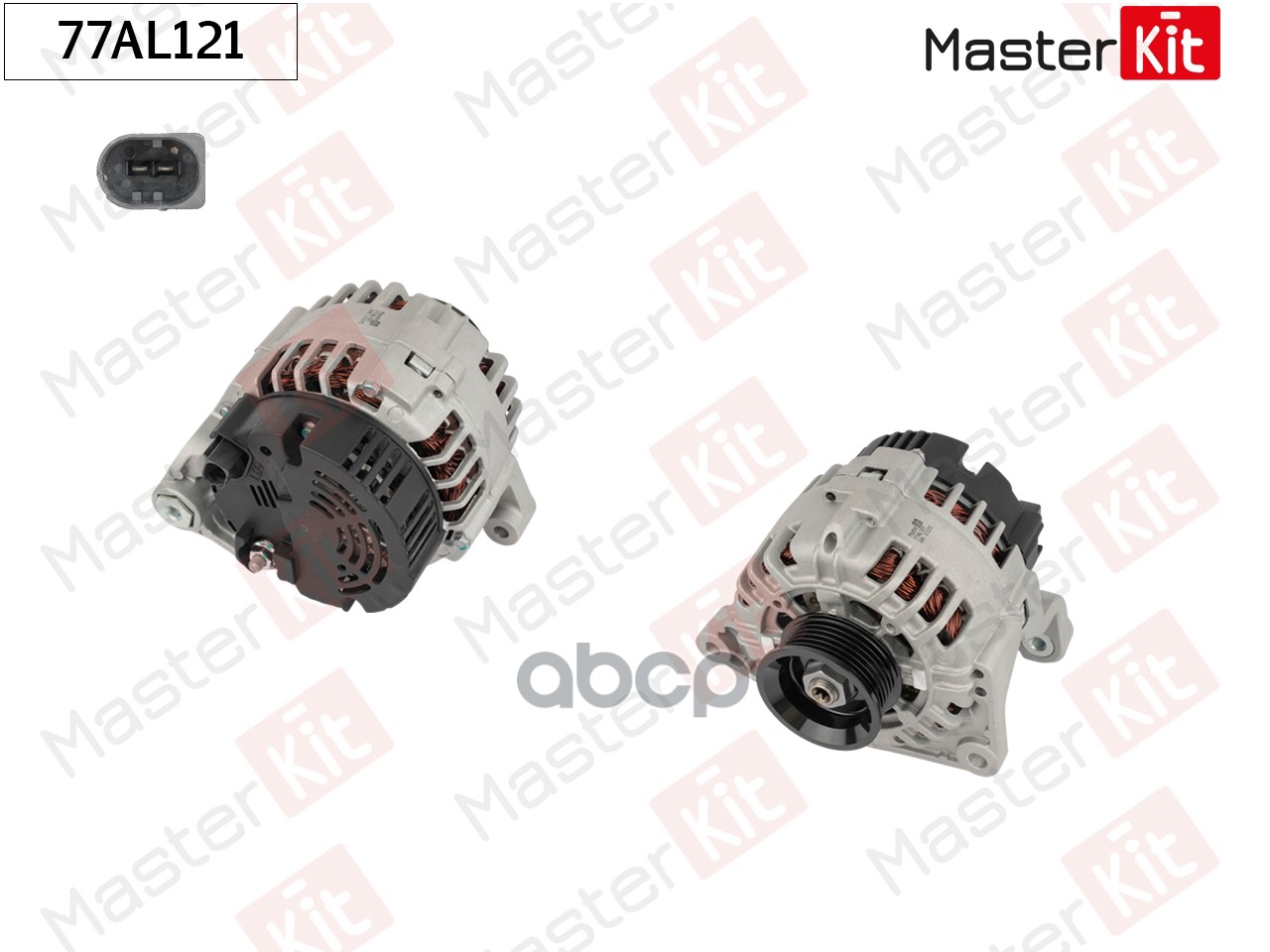 Генератор Audi A4(8EC,B7),A6(4F2,C6),A8(4E2,4E8) 02-11,VW Passat(3B3) 00-05 (14V,120A) MasterKit арт. 77AL121