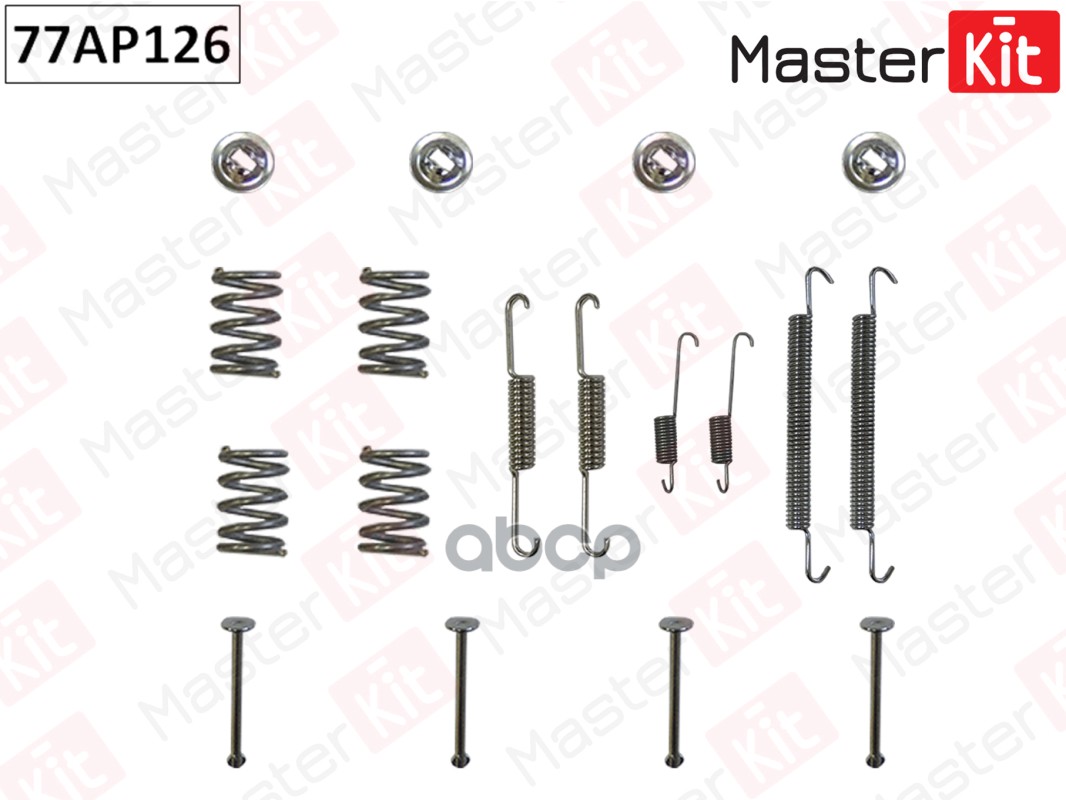 Комплект установочный барабанных колодок Renault MEGANE I (BA0/1_) 1995 - 2004 MasterKit арт. 77AP126