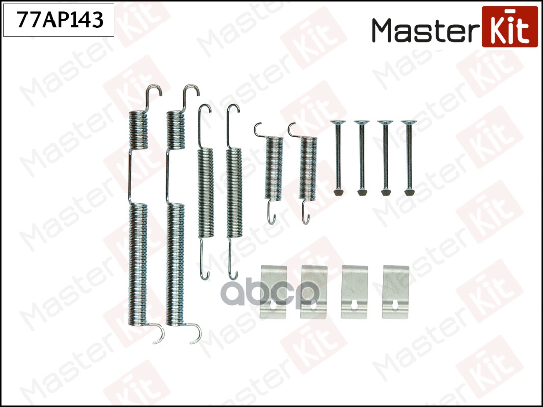 Комплект установочный барабанных колодок Kia SPORTAGE (K00) 1994 - 2004 MASTERKIT 77AP143 MasterKit арт. 77AP143