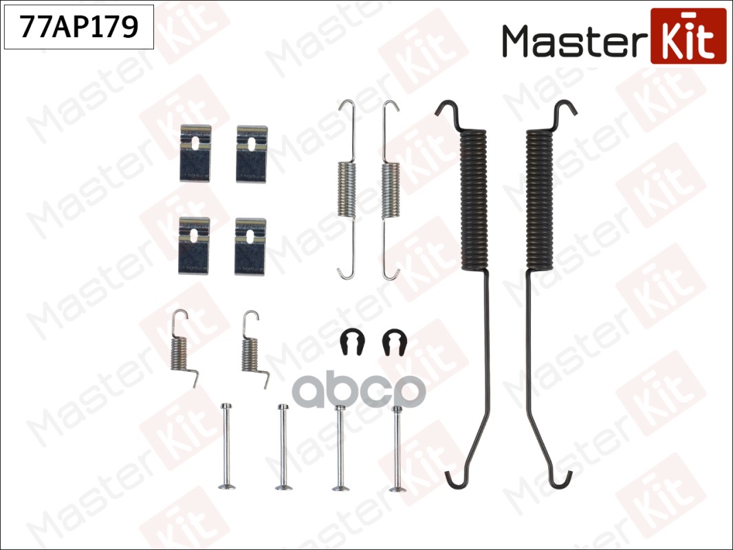 Комплект установочный барабанных колодок Nissan NP300 NAVARA (D40) 2004 - MasterKit арт. 77AP179