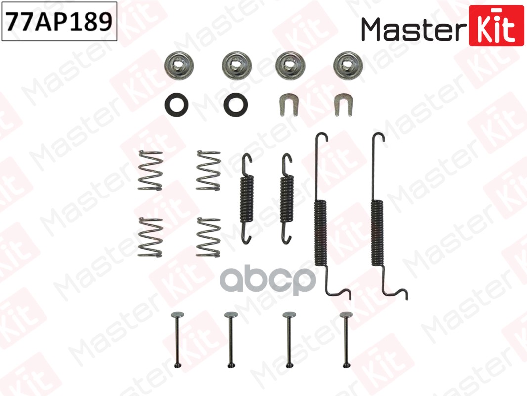 Комплект установочный барабанных колодок Chevrolet AVEO (T300) 2011 - MasterKit арт. 77AP189