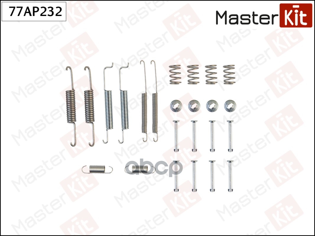 77AP232 Комплект установочный барабанных колодок Audi 80 (81  85  B2) 1978 - 1986 MasterKit арт. 77ap232