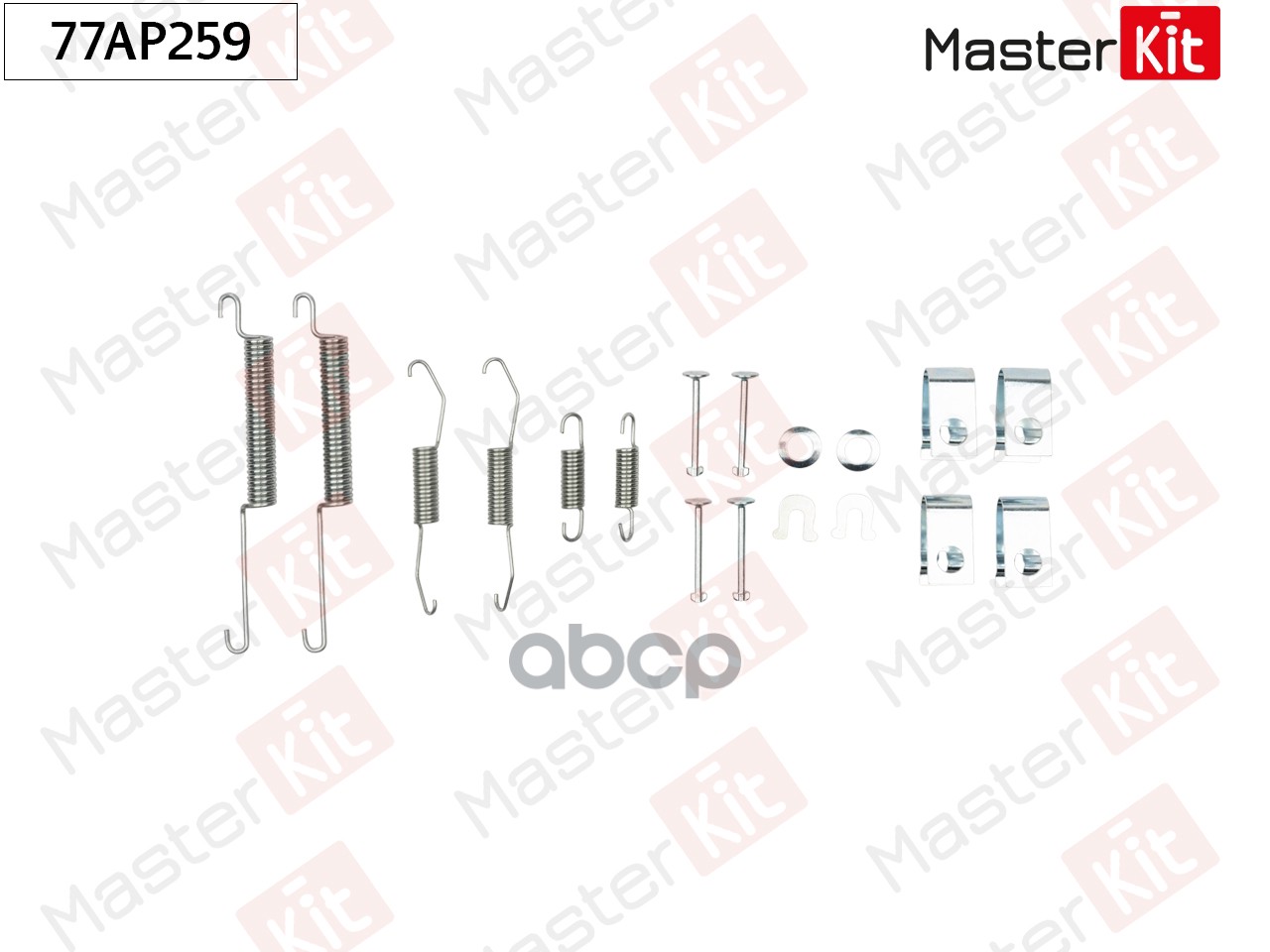 77AP259 Комплект установочный барабанных колодок Honda CIVIC VII (ES  ET) 2000 - 2006 MasterKit арт. 77ap259