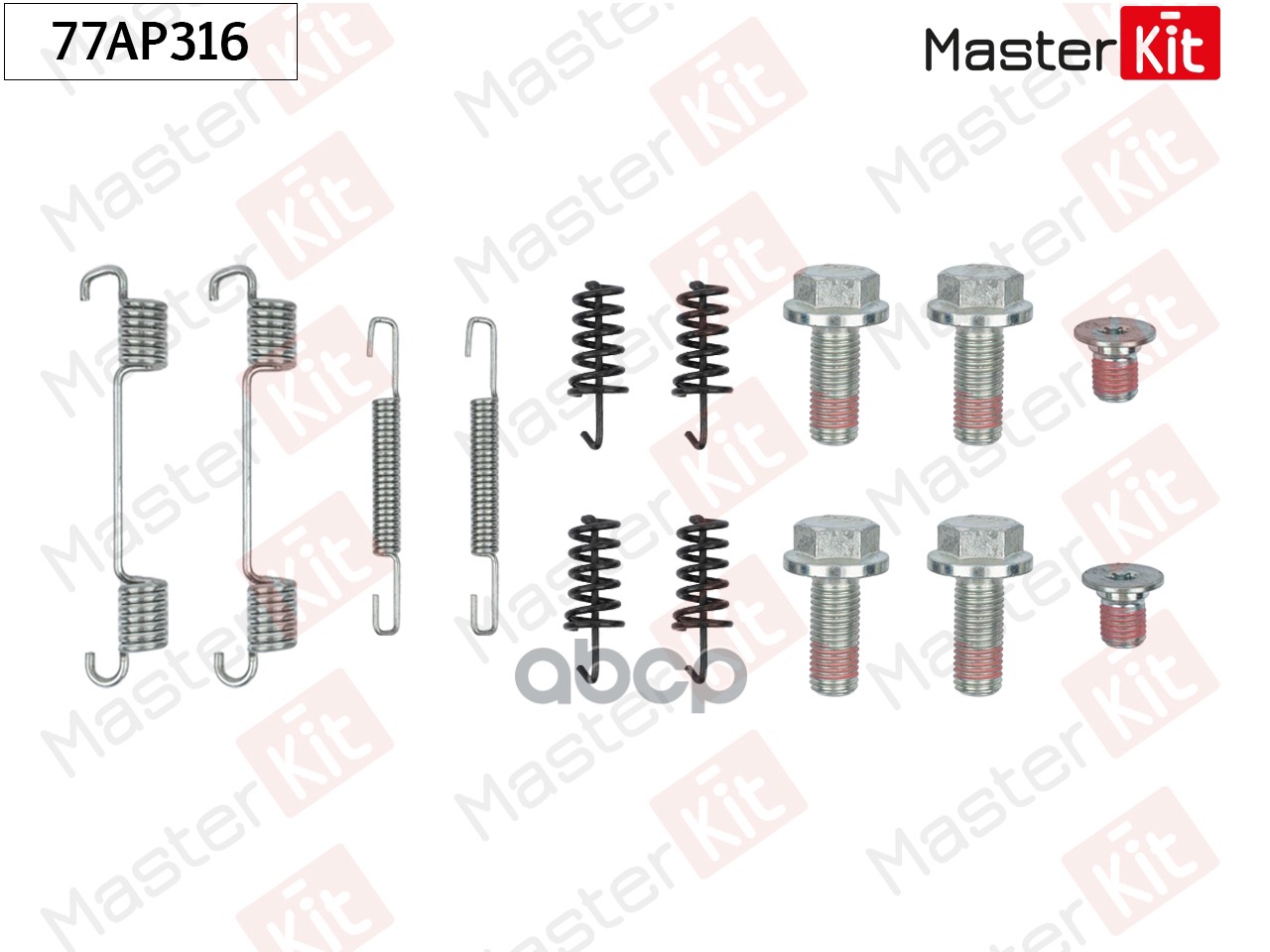 Комплект установочный барабанных колодок Mercedes-Benz S-CLASS (W220) 1998 - 2005 Masterkit MasterKit арт. 77AP316