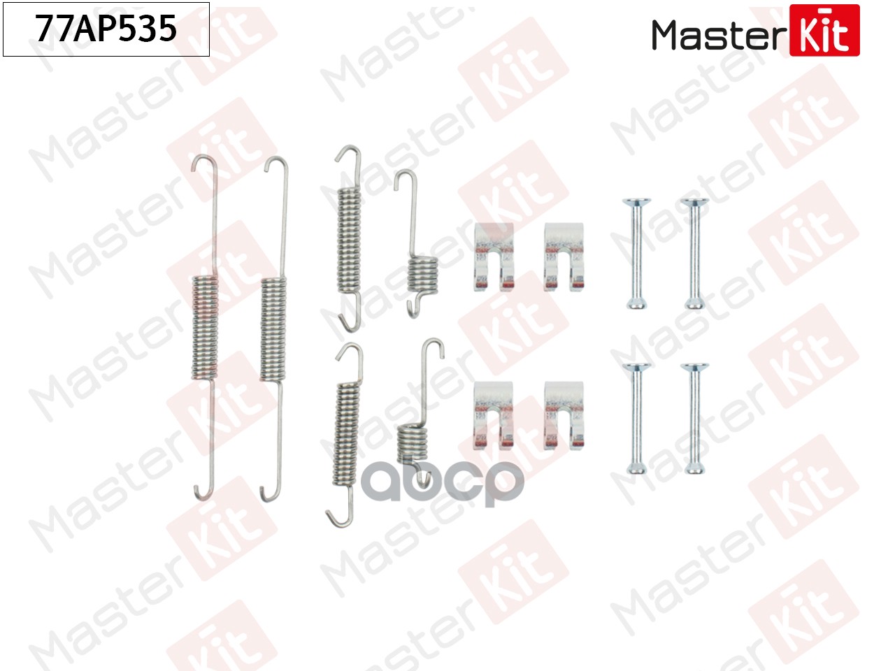 Комплект установочный барабанных колодок Fiat PANDA (141_) 1980 -2004 77AP535 MasterKit арт. 77AP535