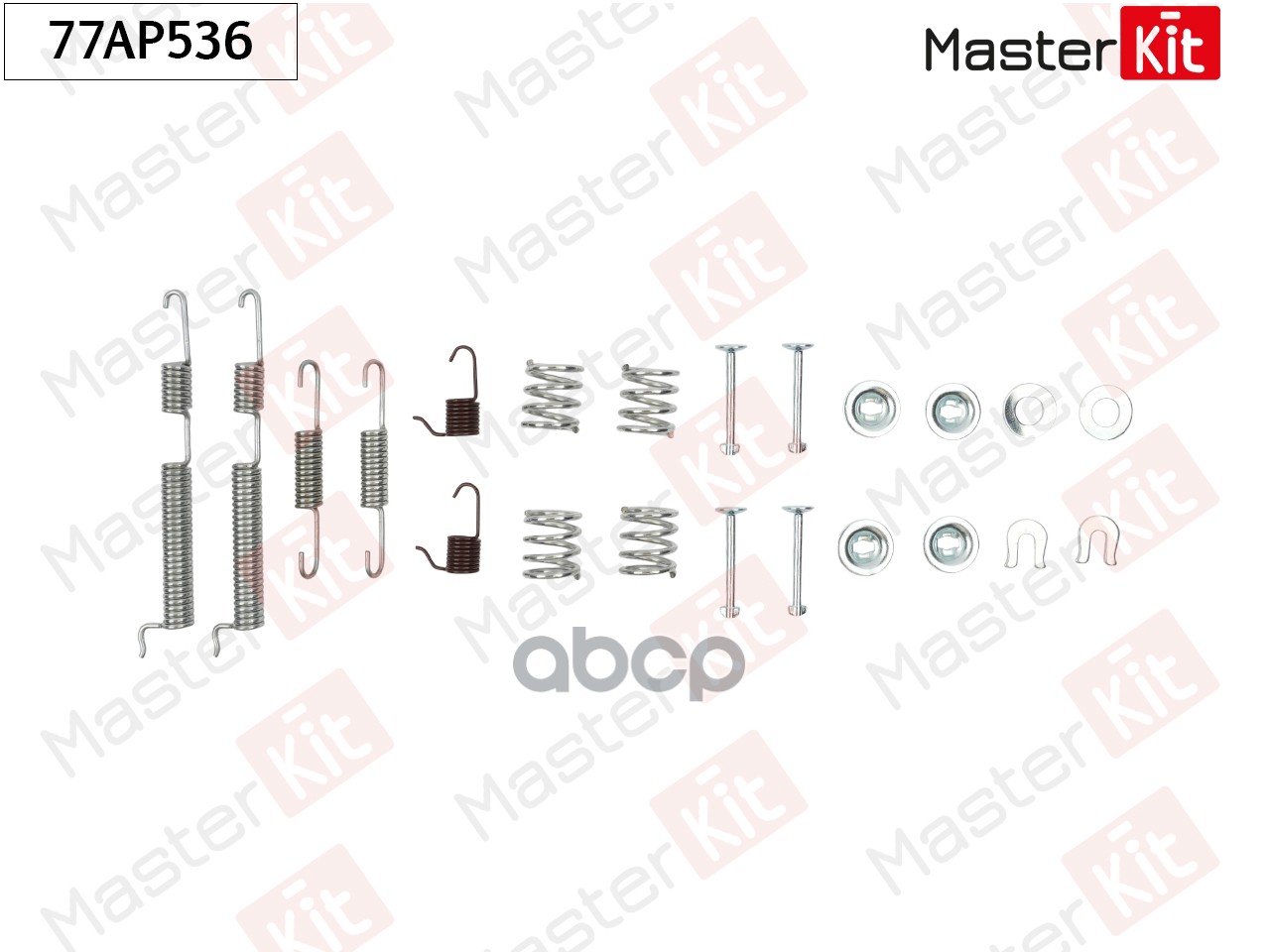 Комплект установочный барабанных колодок Nissan MICRA I (K10) 1982 - 1992 MasterKit арт. 77AP536