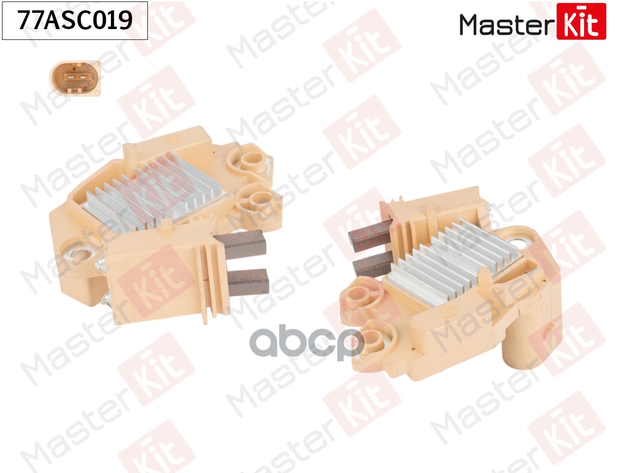 Регулятор напряжения генератора Audi A4(8EC,B7) 04-08,VW Polo(6R1,6C1) 09- MasterKit арт. 77ASC019