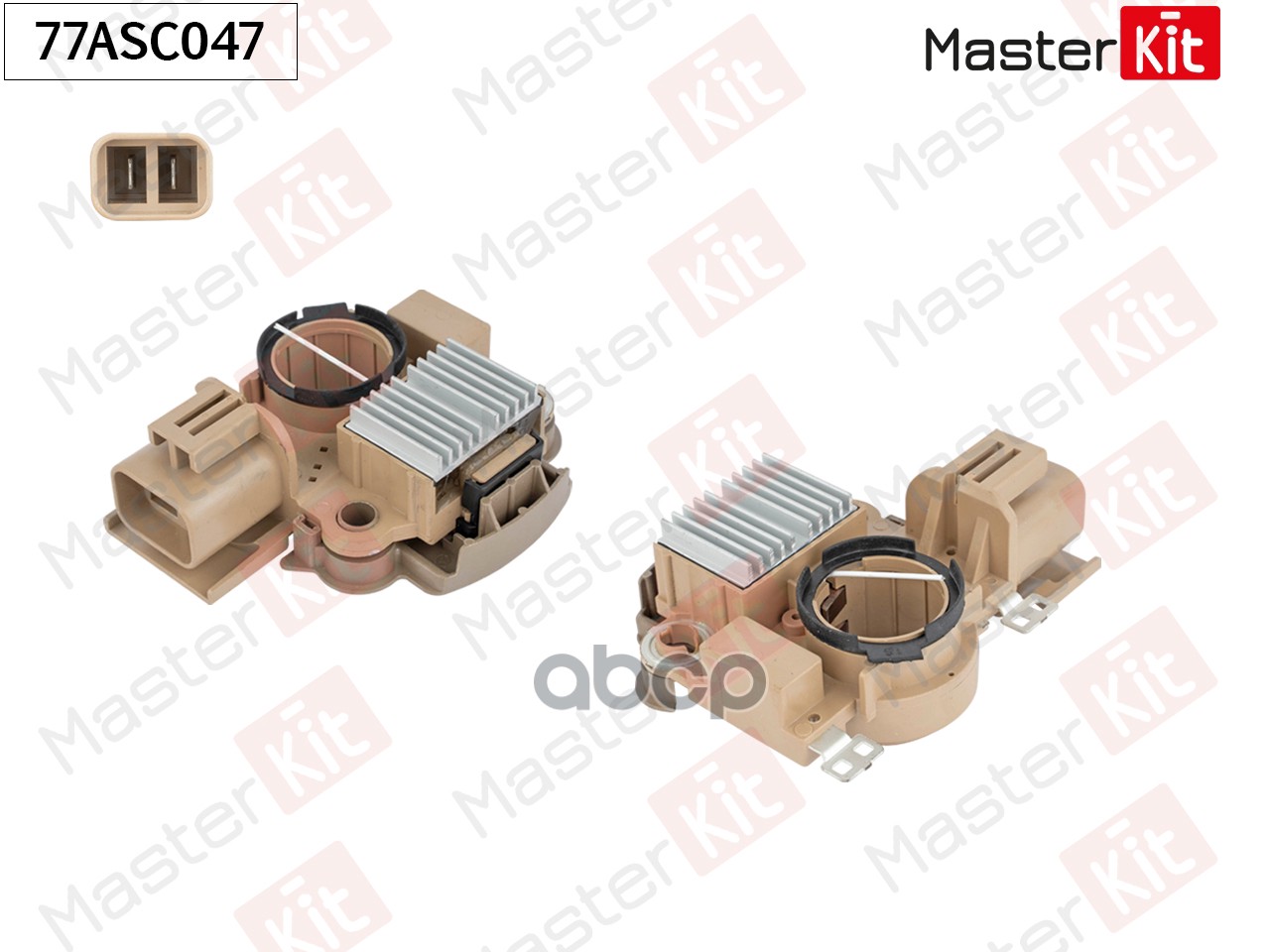 77ASC047 Регулятор напряжения генератора NISSAN ALMERA (N16)  PRIMERA (P12) MasterKit арт. 77asc047