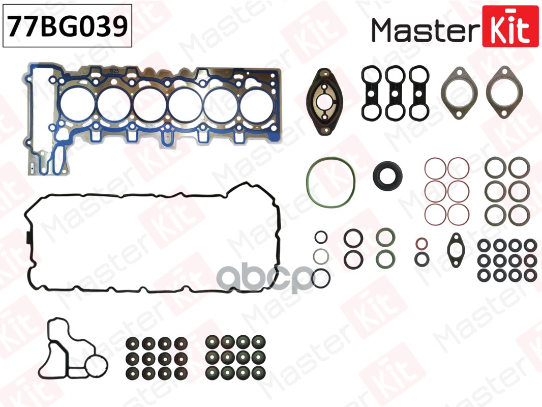Верхний комплект прокладок с прокладкой ГБЦ) BMW E92,E91,E63,E64,E65 N52 2.5-3.0i 06- 77BG039 MasterKit арт. 77BG039