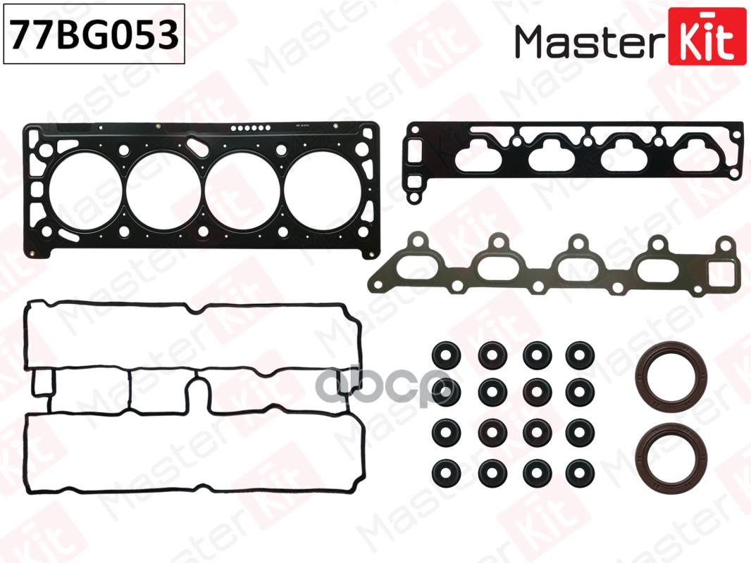77BG053 Верхний комплект прокладок ГБЦ Opel ASTRA VECTRA ZAFIRA 1.8 Z18XE/Z18XEL 95- MasterKit арт. 77bg053