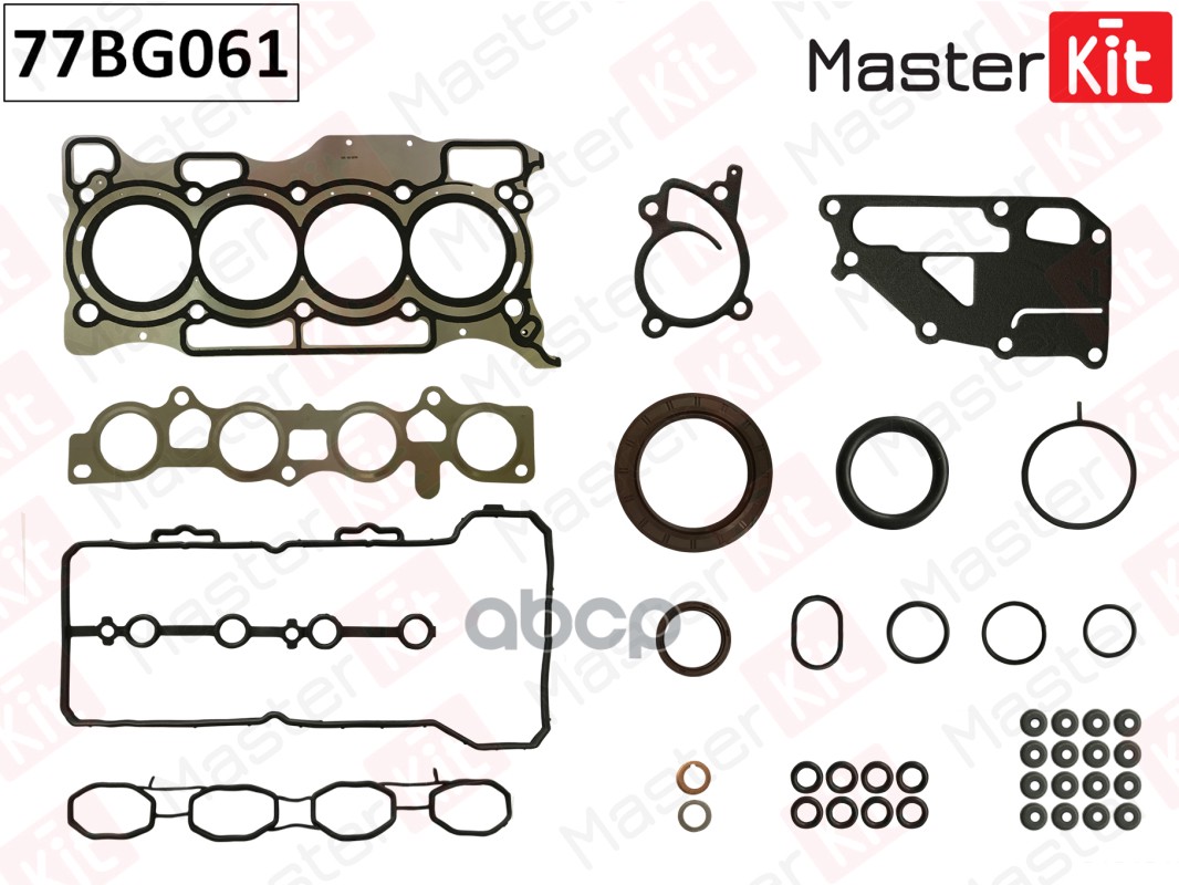 Комплект прокладок ДВС Nissan TIIDA,QASHQAI (HR16DE) 1.6i 03- 77BG061 MasterKit арт. 77BG061