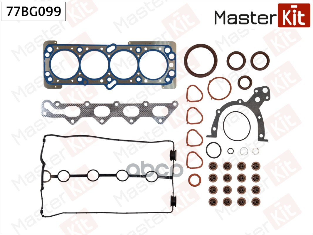 77BG099 Набор прокладок двигателя DAEWOO/CHEVROLET 1.4/1.6 F14D3/F16D3/LXT/L14 MasterKit арт. 77bg099