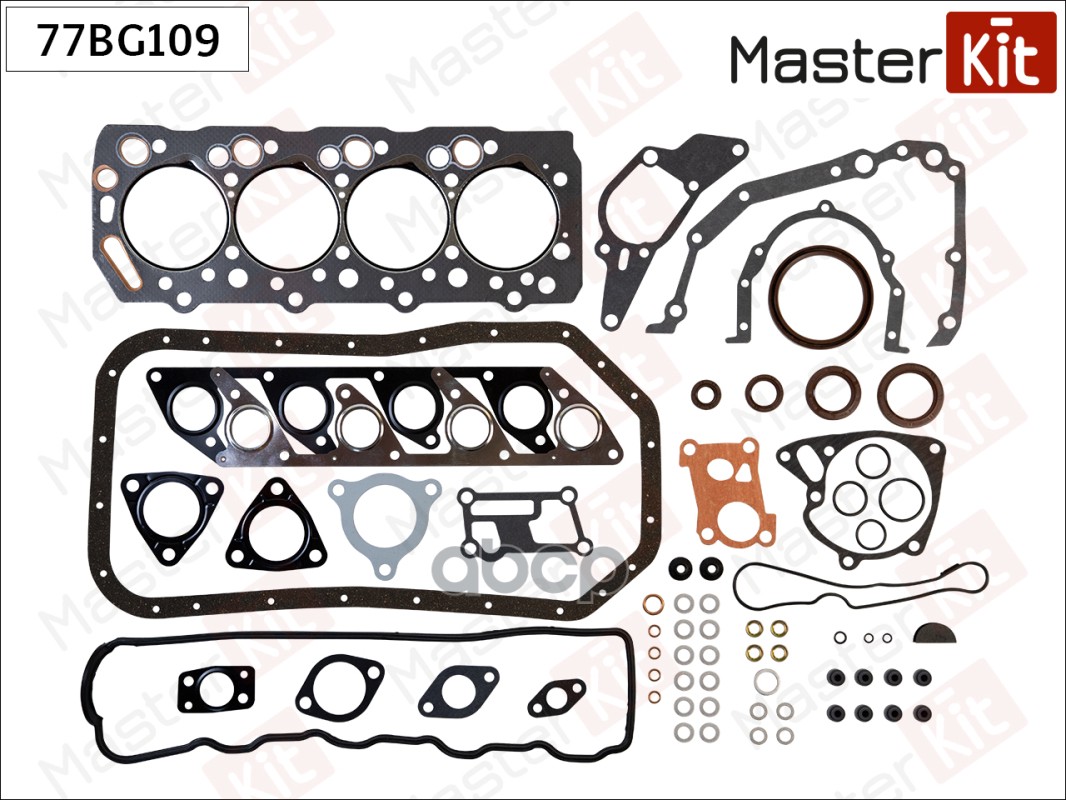Набор прокладок двигателя MITSUBISHI L200/L300/Pajero/Space Gear 2.5TD 4D56T Masterkit 77BG109 MasterKit арт. 77BG109
