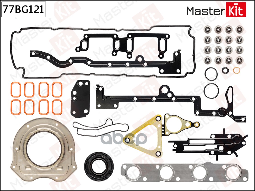 Комплект прокладок ДВС FORD 2.4Di 00- DT244/D2FA/D2FB/D4FA/DOFA/F4FA/FXFA/H9FA/H9FD 77BG121 MasterKit арт. 77BG121