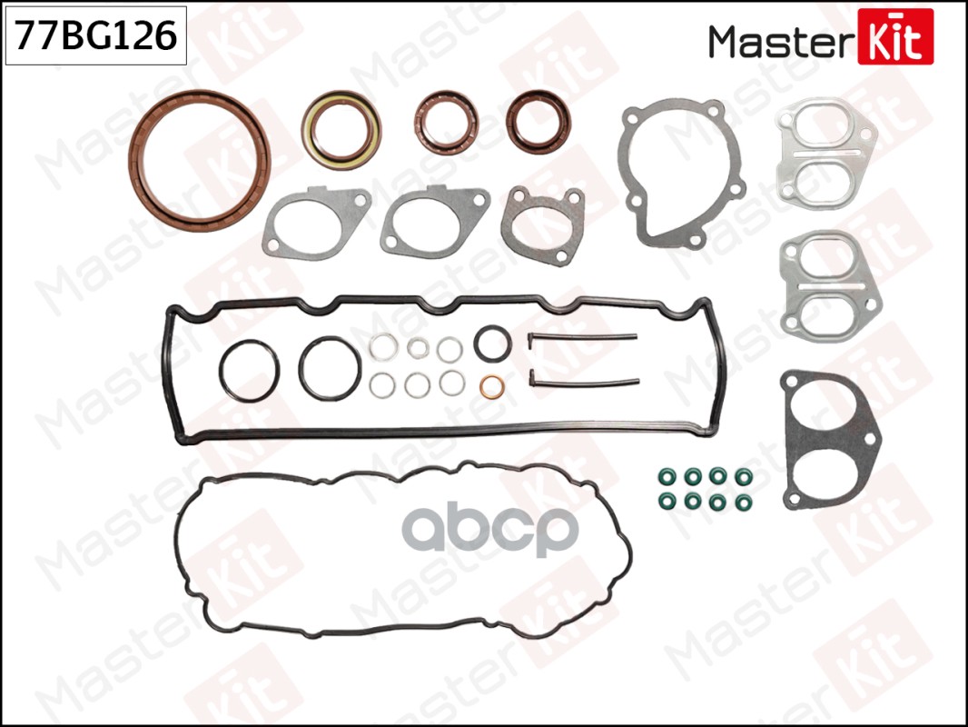 Комплект прокладок ДВС CITROEN/PEUGEOT/TOYOTA 1.9D 96- WJY/WJZ/WJX/1WZ 77BG126 MasterKit арт. 77BG126