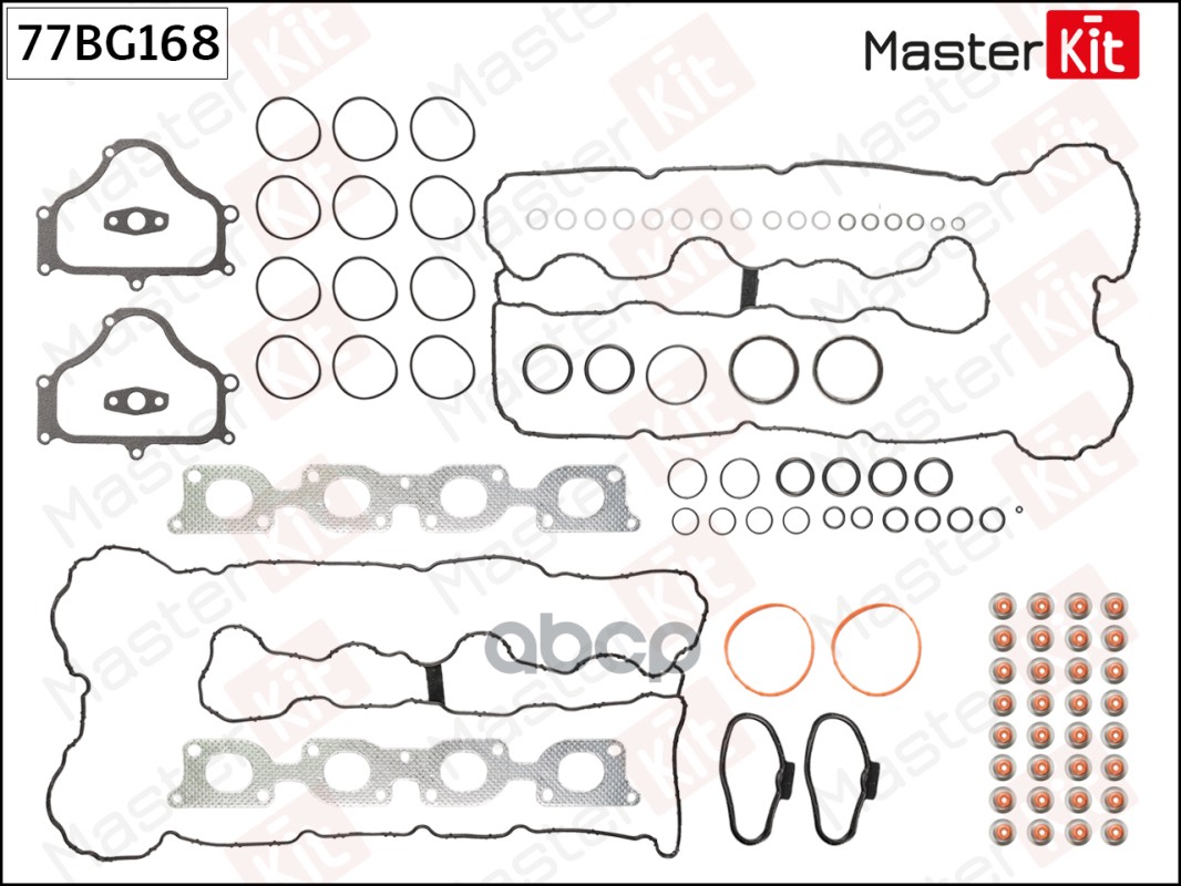 Комплект прокладок ГБЦ BMW N63B44A, N63B44B 77BG168 MasterKit арт. 77BG168