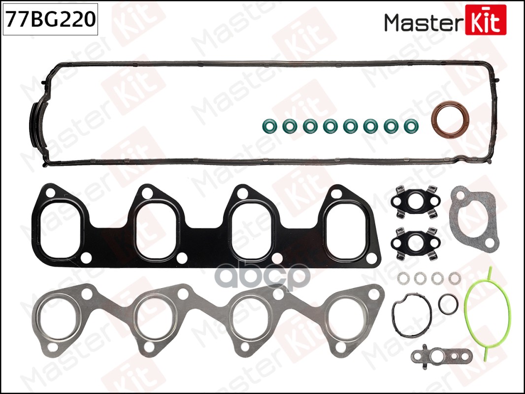 Комплект прокладок ГБЦ FORD QYWA. 9PA, P9PB, P9PC, P9PD, R3PA, RWPE, RWPF, HCPC, HCPA, HCPD MasterKit арт. 77BG220