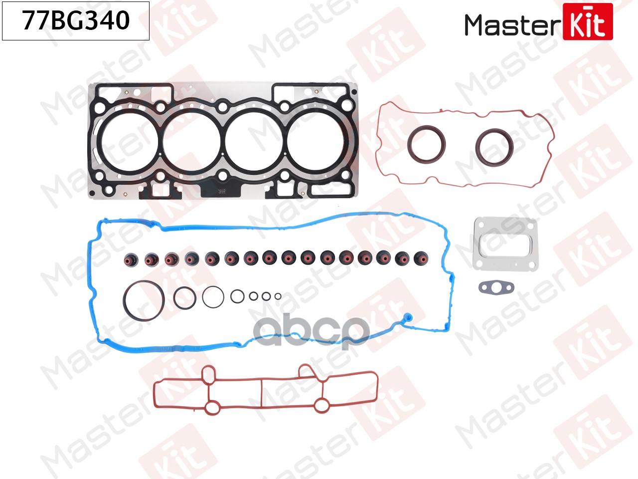 77BG340 Комплект прокладок ГБЦ Ford FOCUS III M8DA M8DB MasterKit арт. 77bg340
