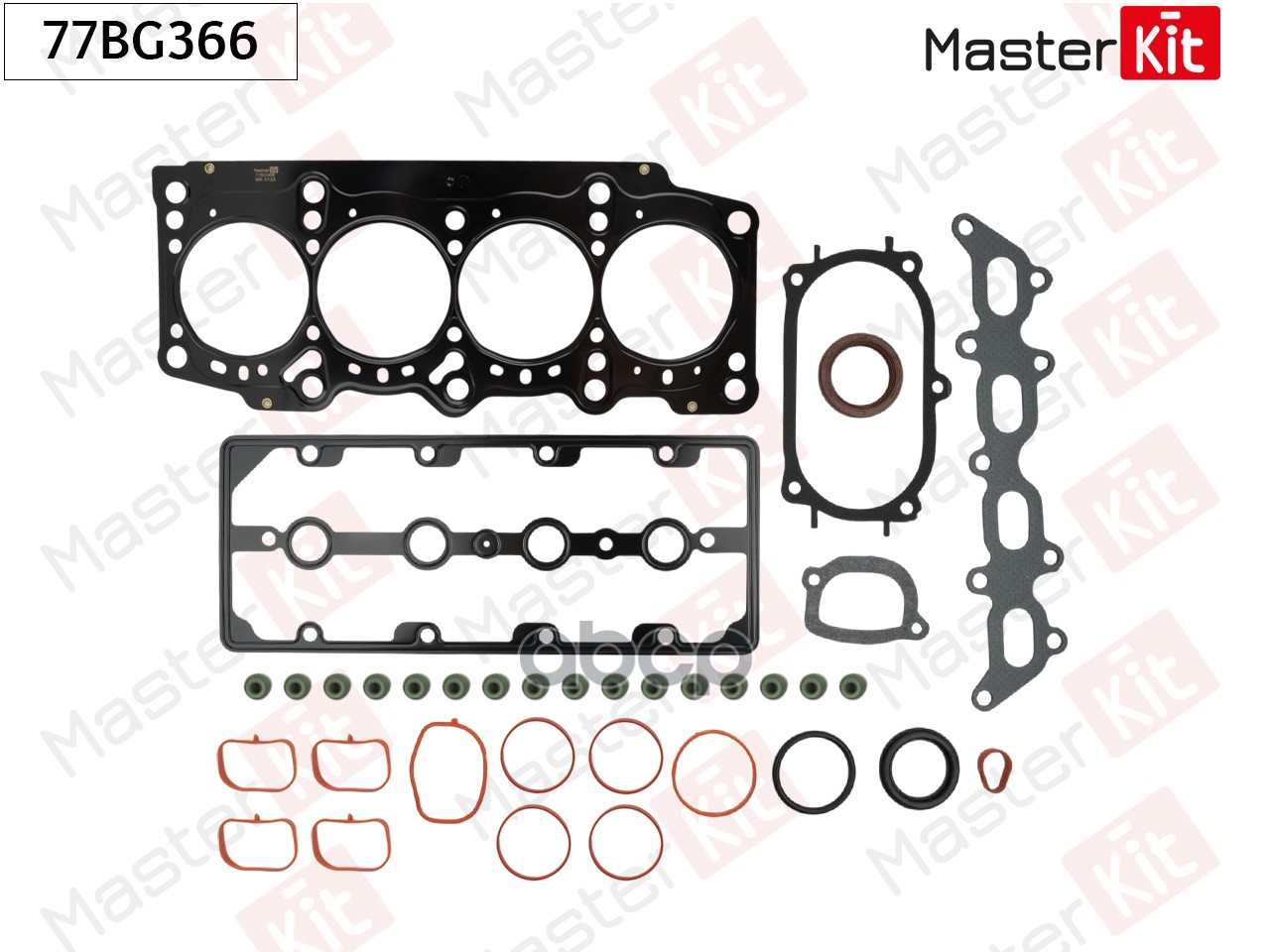 Комплект прокладок ГБЦ Fiat DOBLO вэн (263_) 843 A1.000 77BG366 MasterKit арт. 77BG366