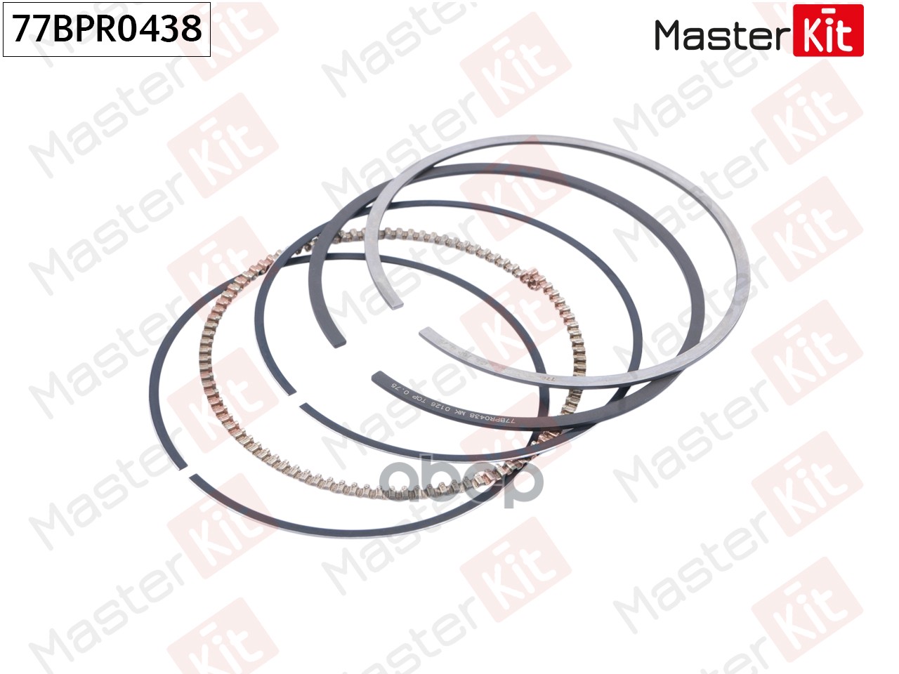 Кольца поршневые (к-т на 1 поршень) General Motors X18XE/ Z18XE/ LJ1 77BPR0438 MasterKit арт. 77BPR0438