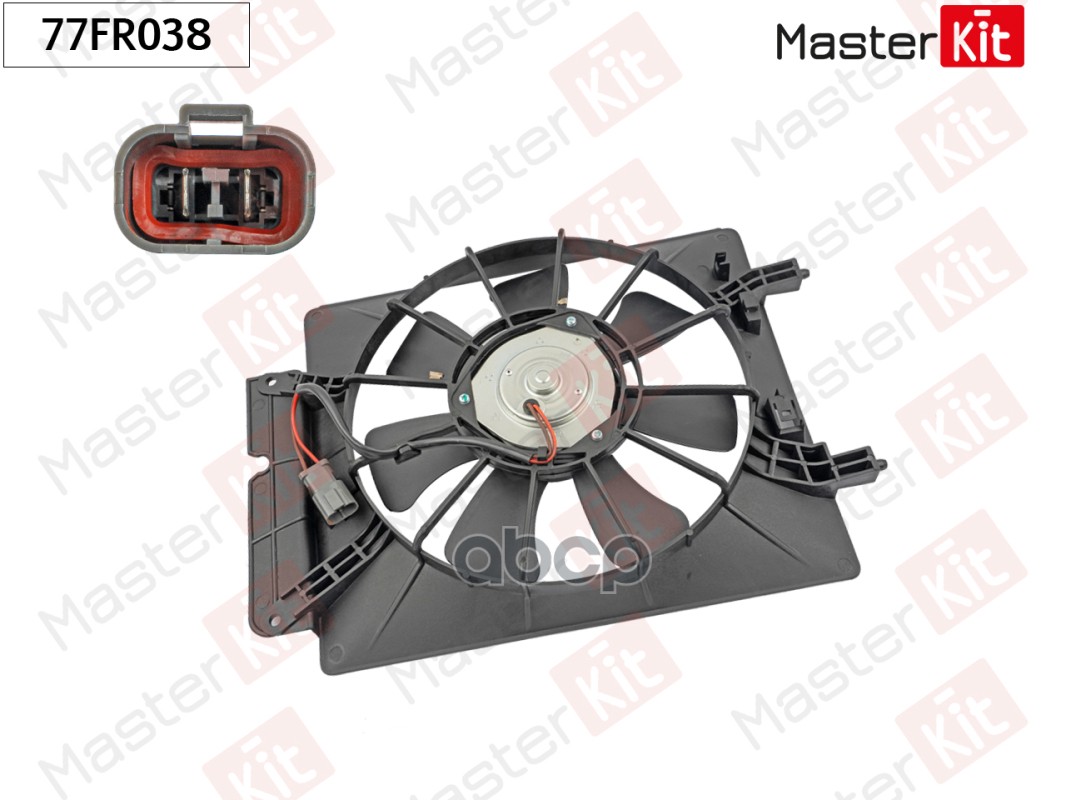 Вентилятор охлаждения радиатора Honda CR-V III (RE_)/JAZZ II (GD_, GE3, GE2) 2001 - 77FR038 MasterKit арт. 77FR038